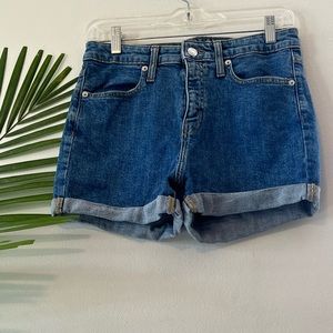 High waisted jean shorts
